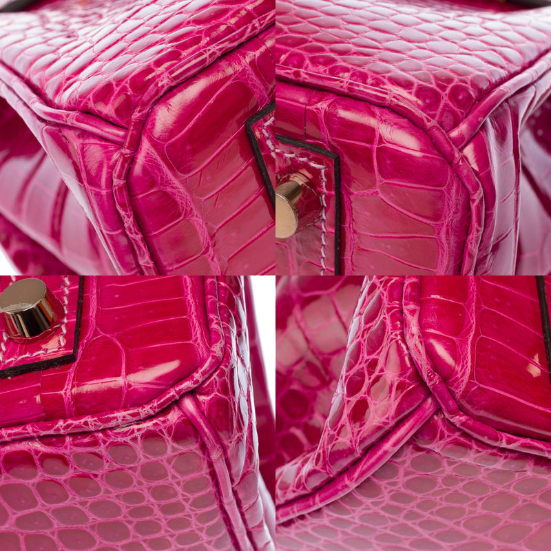 Sac Hermes Birkin 25 En Cuirs Exotiques Rose - 103600 Mexico Handbag