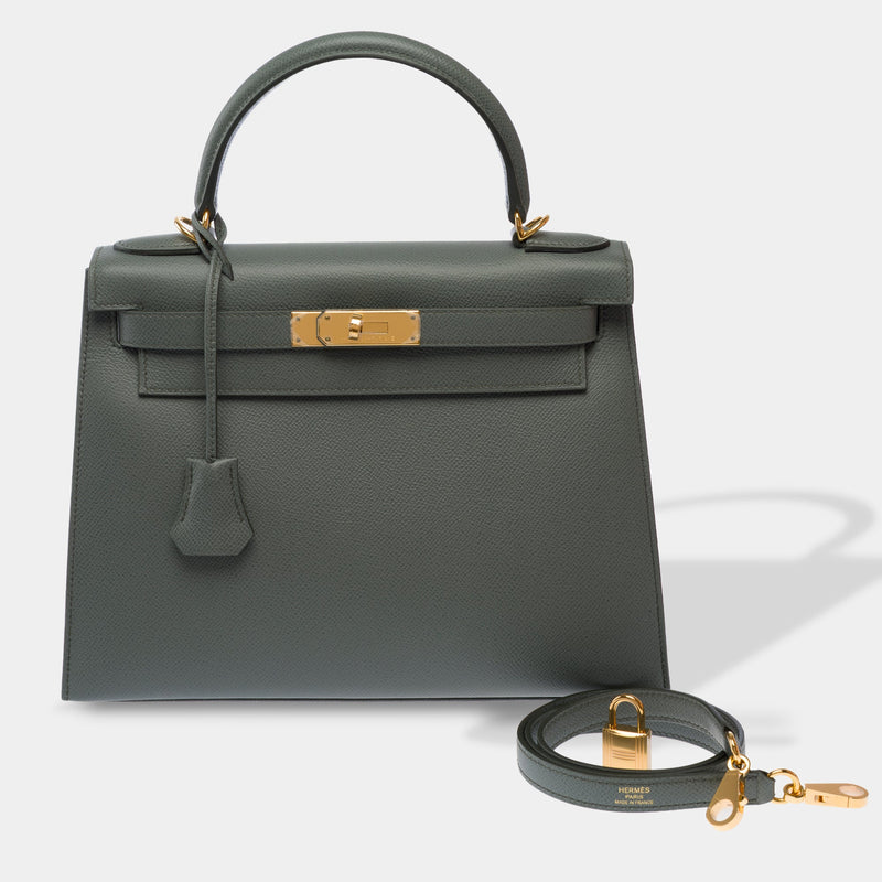 Sac Hermes Kelly 28 En Cuir Vert - 103701 Green
