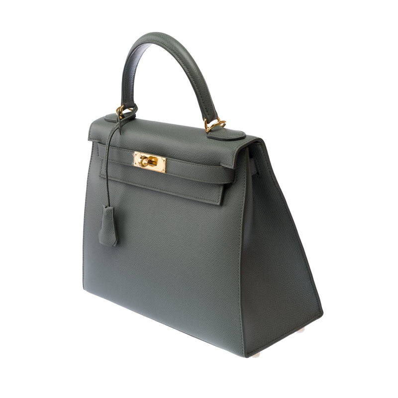 Sac Hermes Kelly 28 En Cuir Vert - 103701 Green