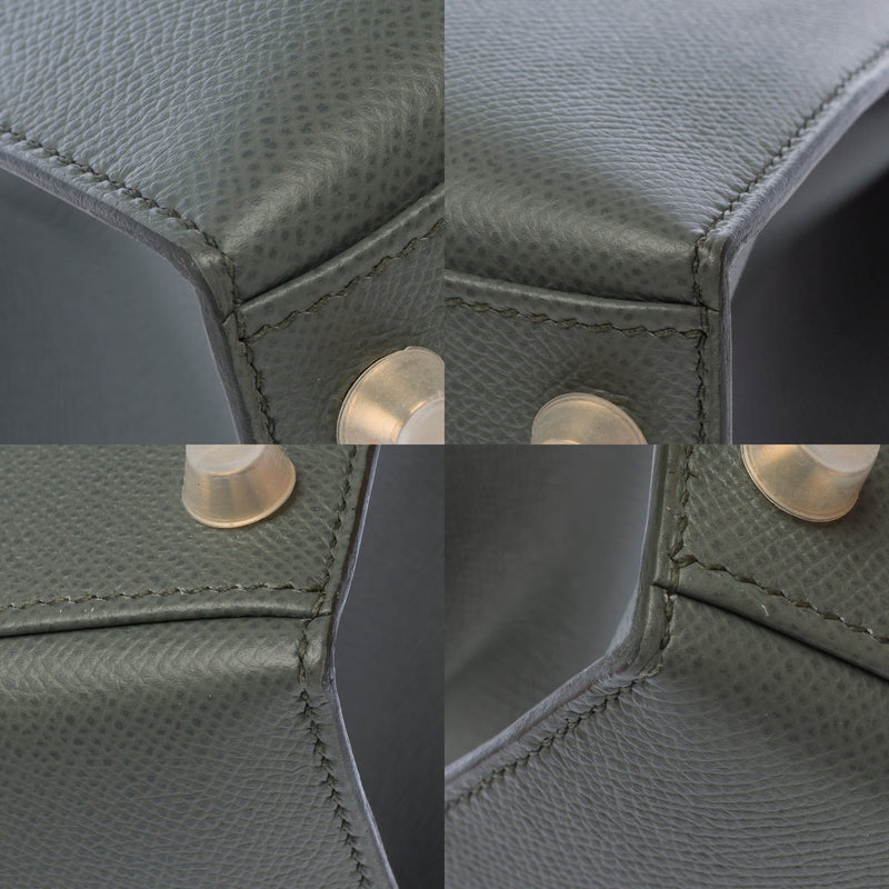 Sac Hermes Kelly 28 En Cuir Vert - 103701 Green