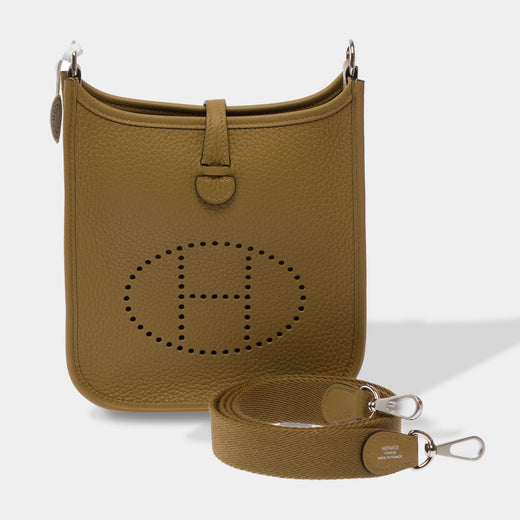 Sac Hermes Mini Evelyne En Cuir Beige - 103710