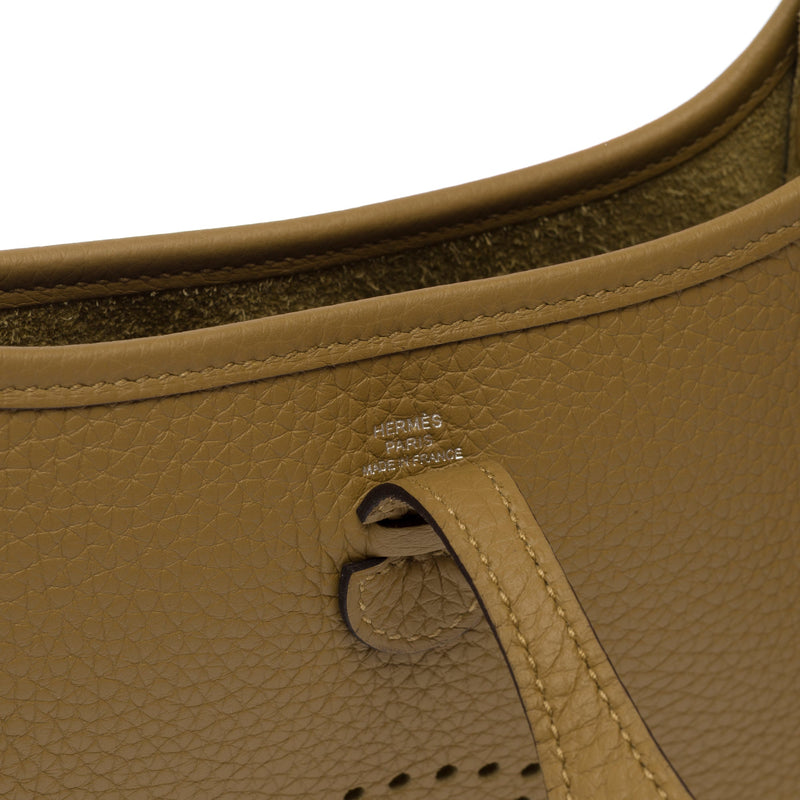 Sac Hermes Mini Evelyne En Cuir Beige - 103710