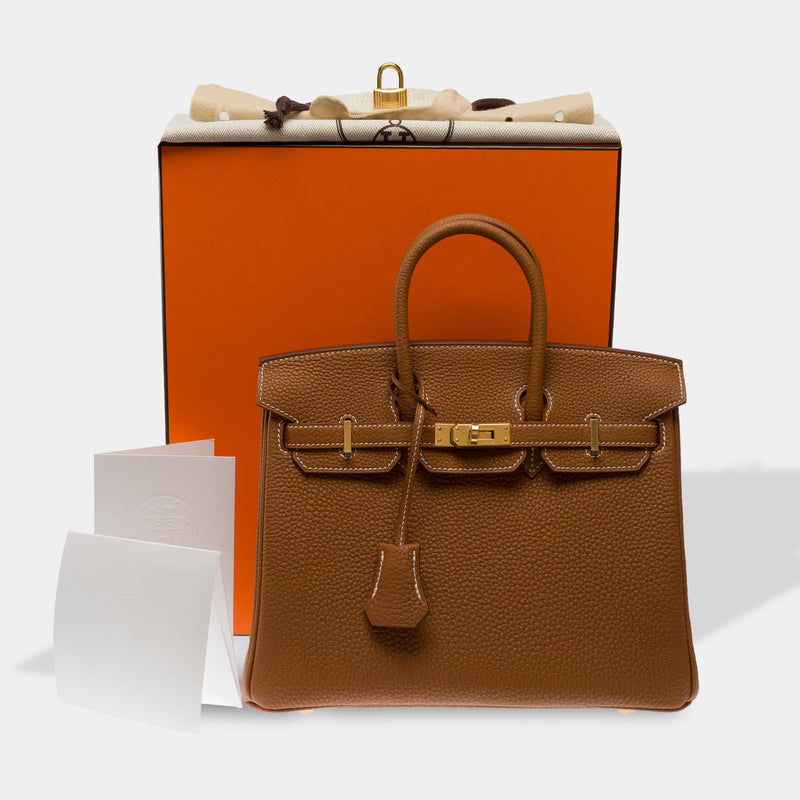 Sac Hermes Birkin 25 En Cuir Doré - 103704 Gold