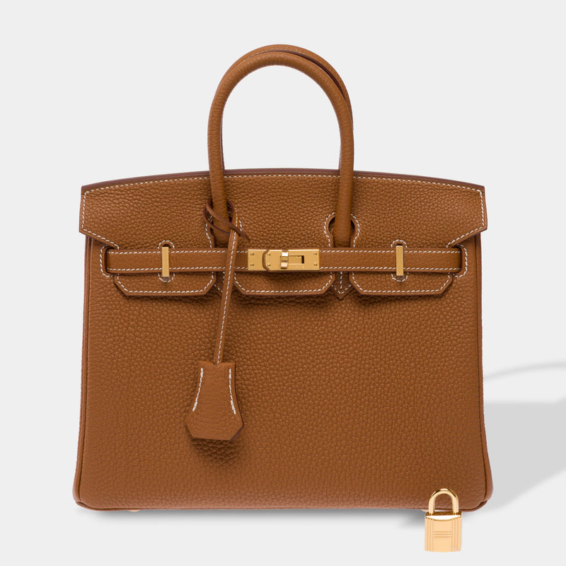 Sac Hermes Birkin 25 En Cuir Doré - 103704 Gold