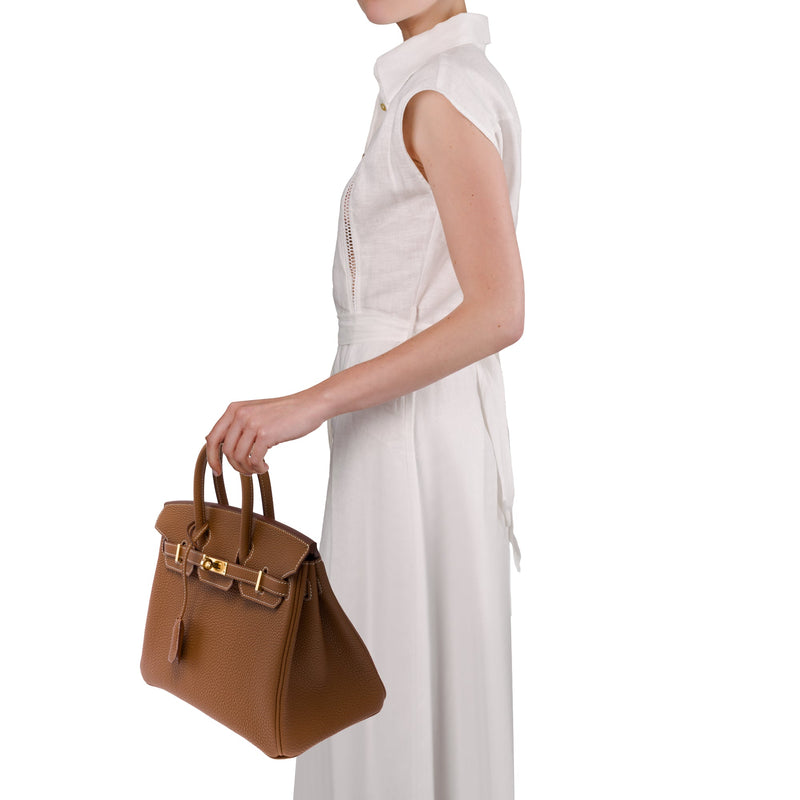 Sac Hermes Birkin 25 En Cuir Doré - 103704 Gold