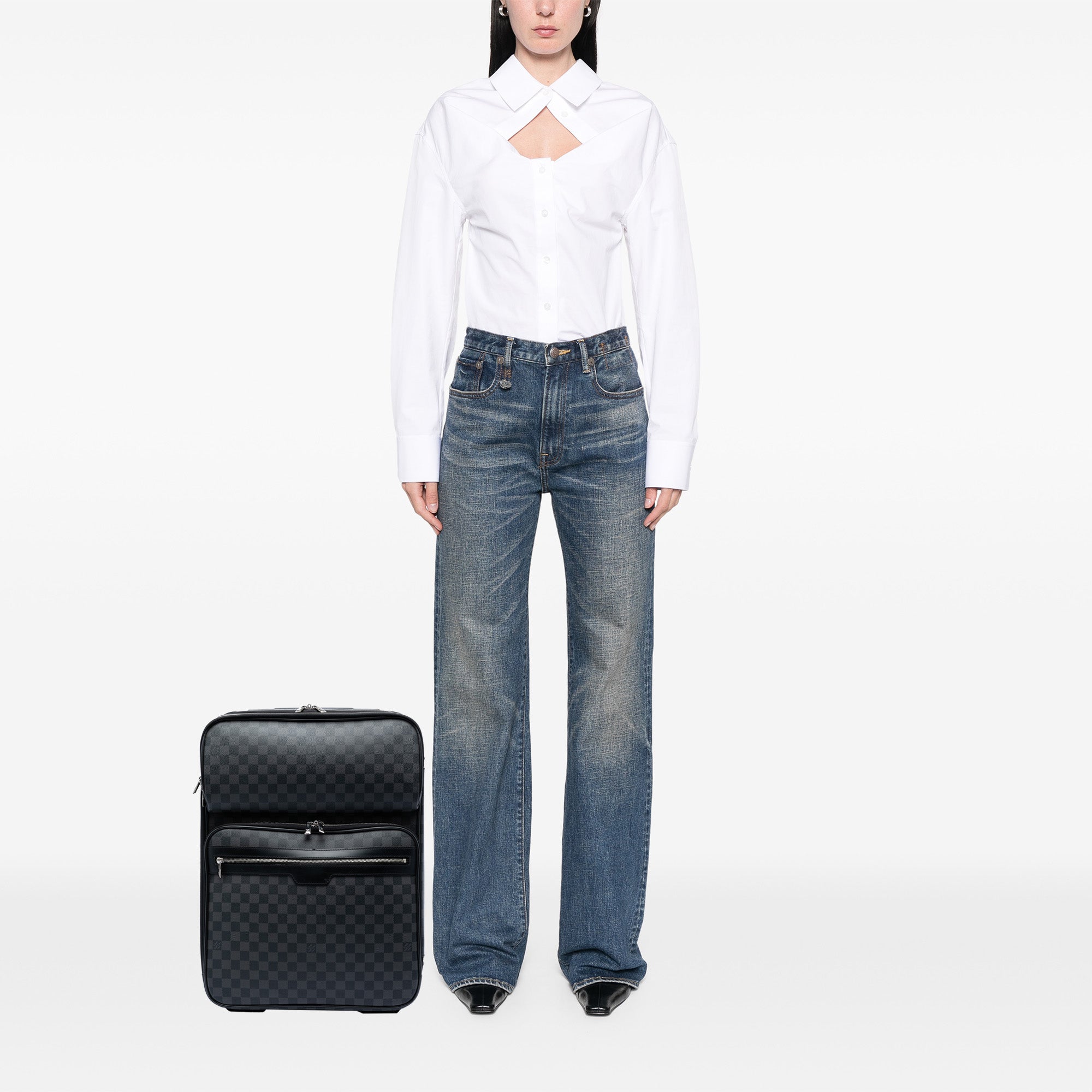 Damier Graphite Pegase Business Luggage 55 - Image 9