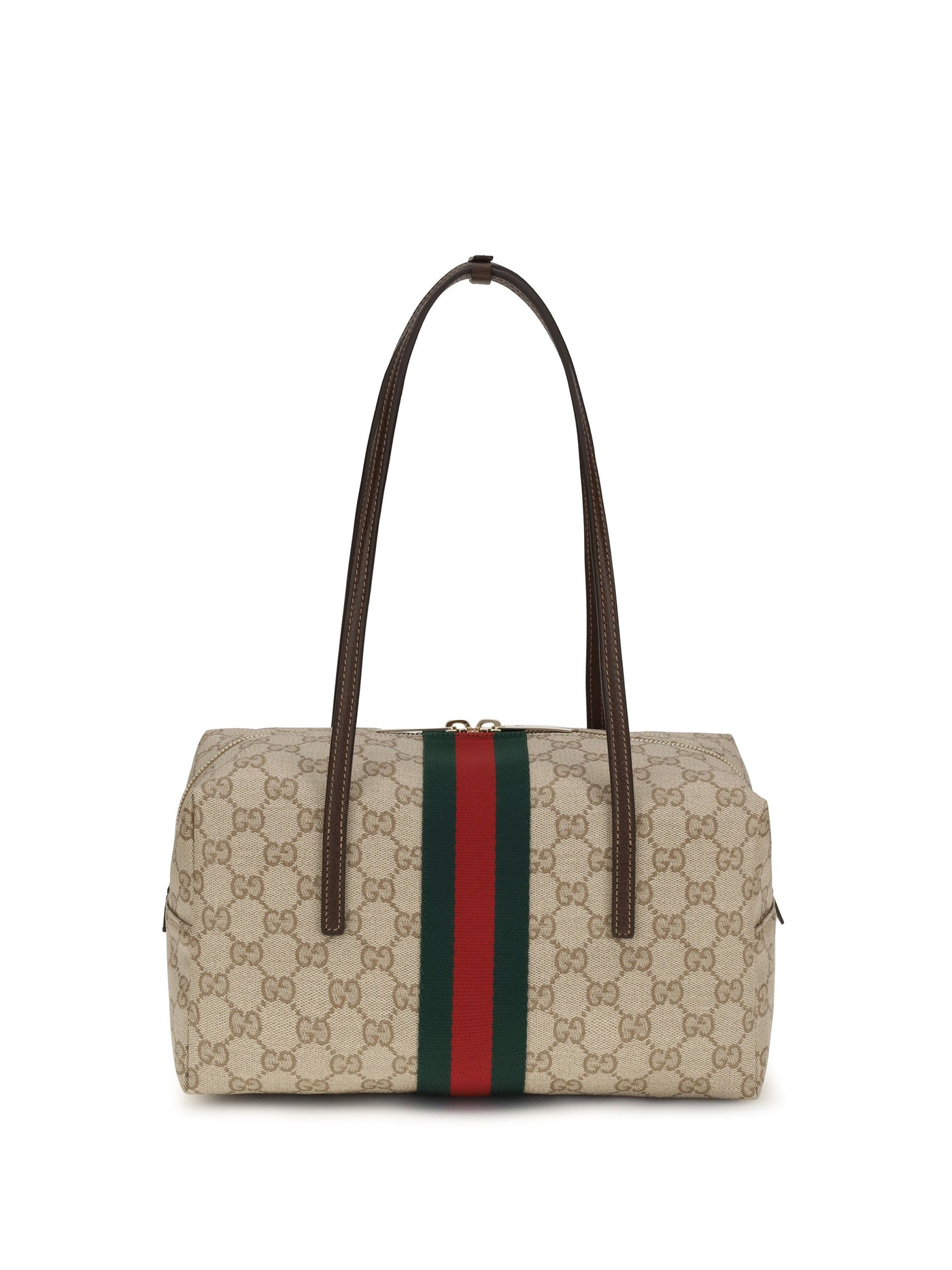 Gucci Boston Melrose Shoulder Bag — Beige Cotton; Linen; Polyurethane