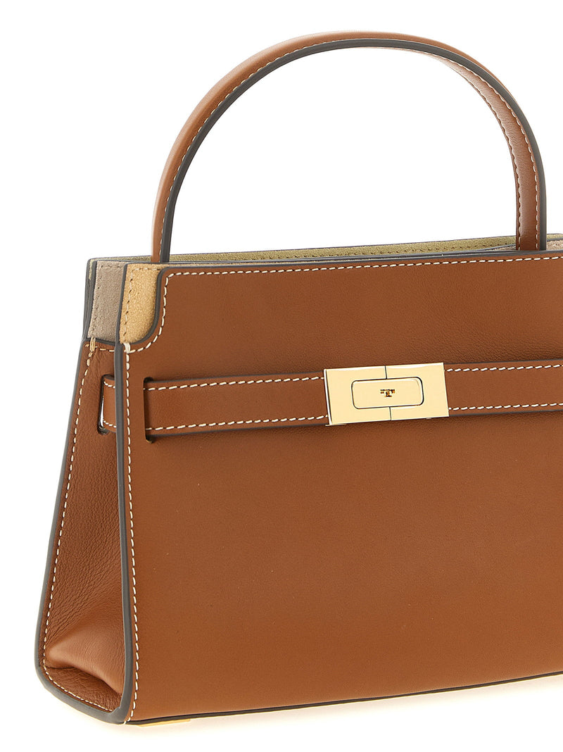 Tory Burch Structured Leather Top Handle Bag — Cognac Cowhide