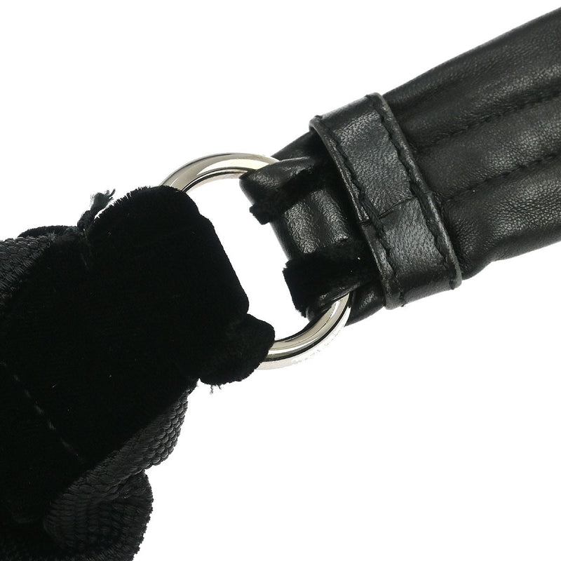 Saint Laurent Vintage Shoulder Bag Leather Black Nylon