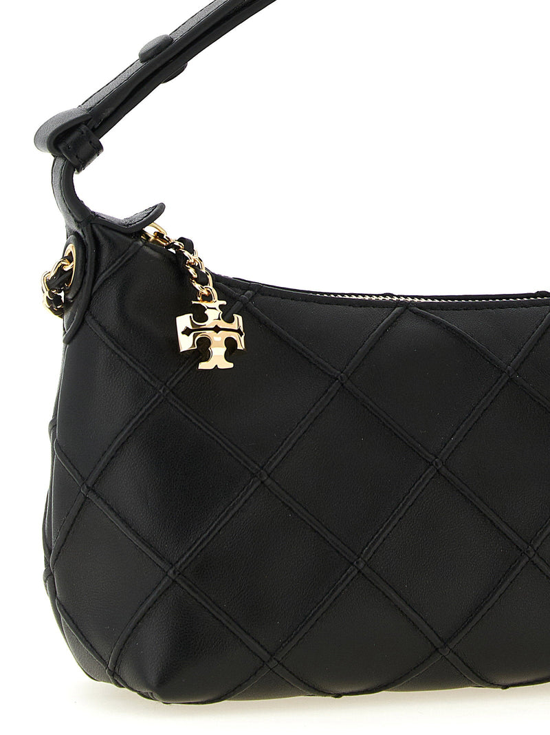 Tory Burch Fleming Clutch — Black Nappa Leather
