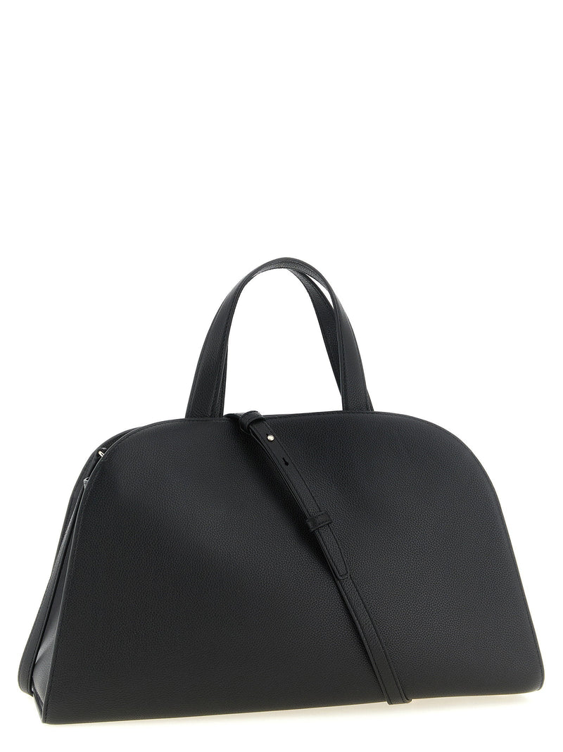 Tory Burch Hammered Leather Shoulder Bag — Black Cowhide