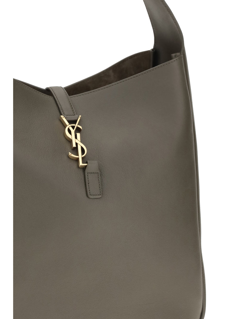Saint Laurent Le 5 À 7 Shoulder Bag — Gray Calf Leather Bos Taurus