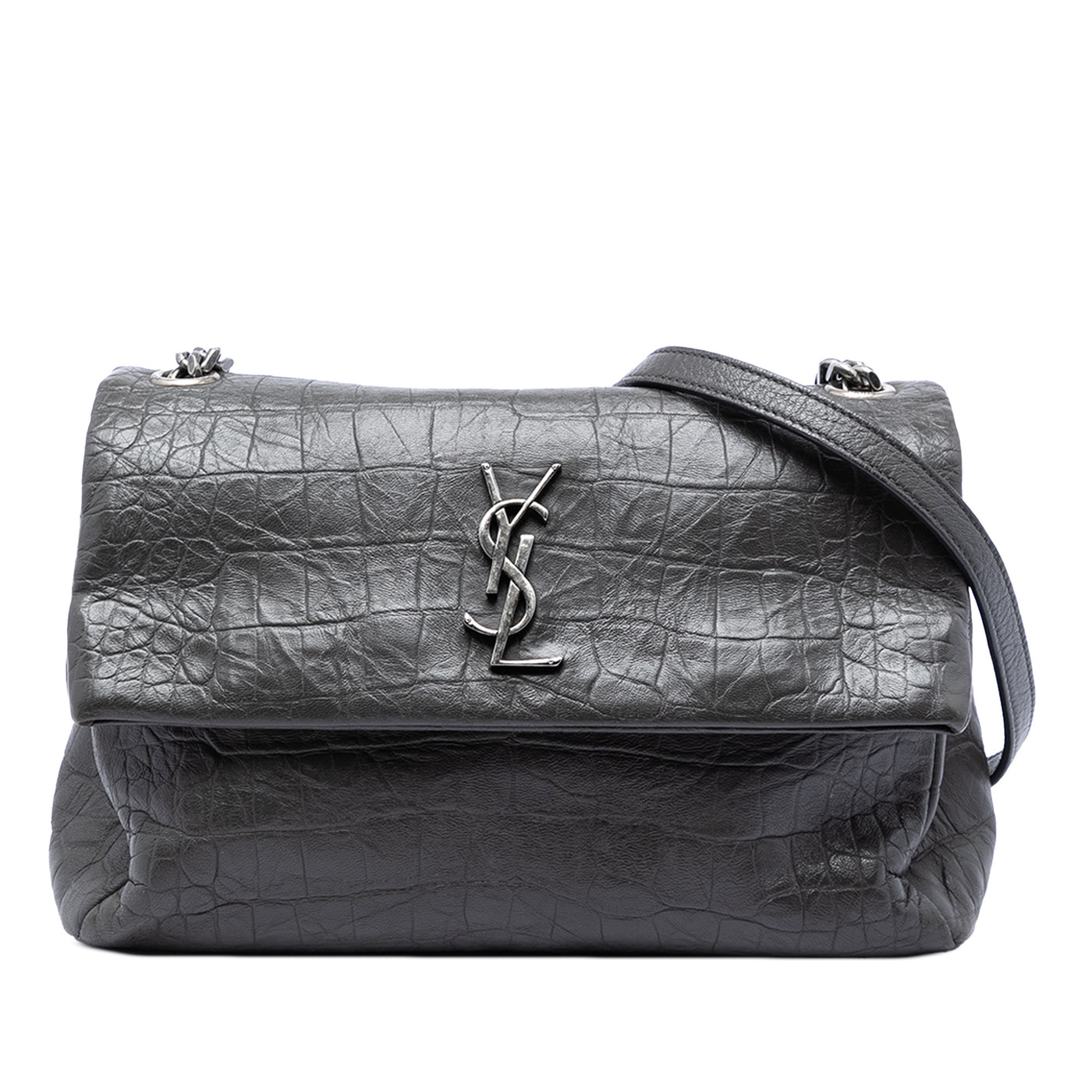 Medium Croc Embossed Calfskin Monogram West Hollywood Crossbody - Image 1