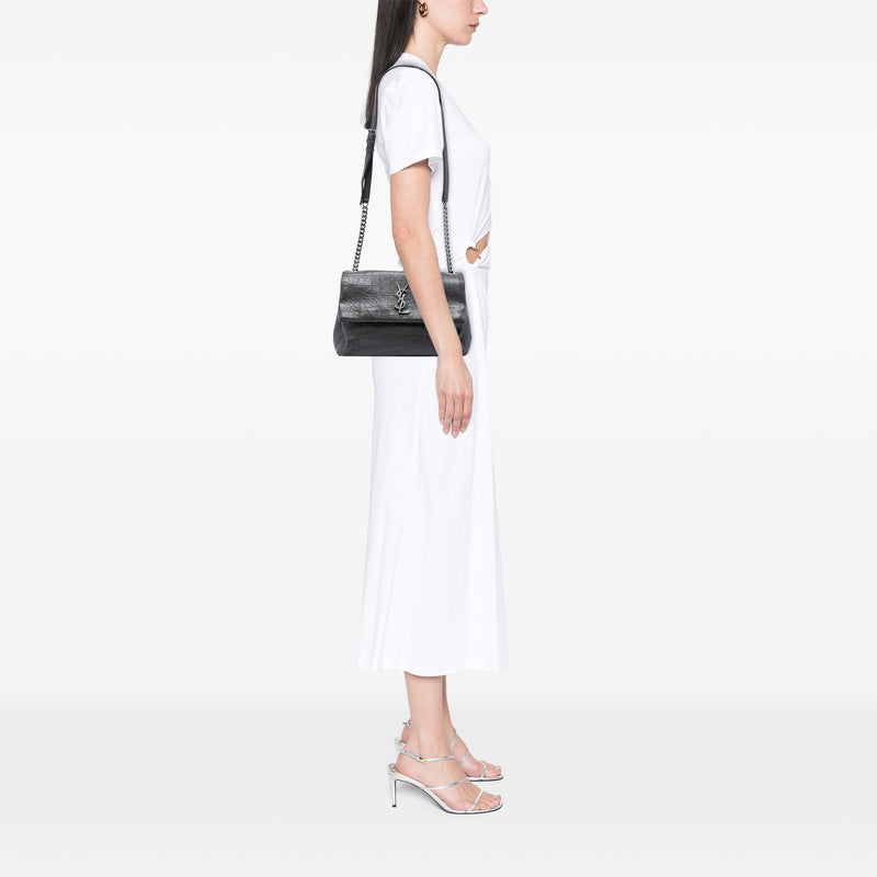 Medium Croc Embossed Calfskin Monogram West Hollywood Crossbody - Image 5