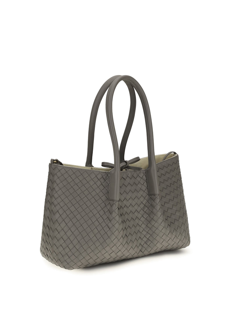Bottega Veneta Pinacoteca Tote Bag — Gray Calf Leather
