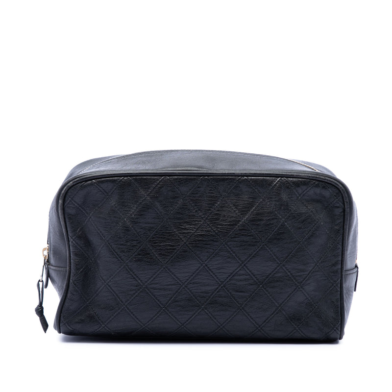 Quilted Lambskin Cosmetic Pouch