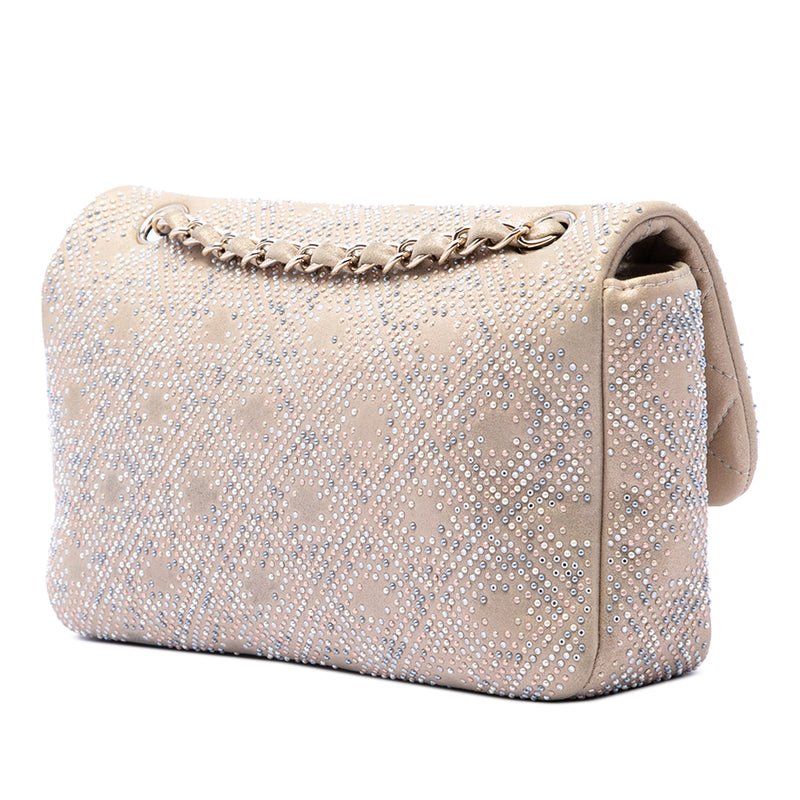 Medium Metallic Lambskin Embellished Mineral Nights Single Flap - Image 2