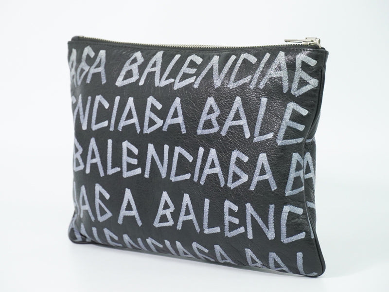 Balenciaga Graffiti Leather Black Bag