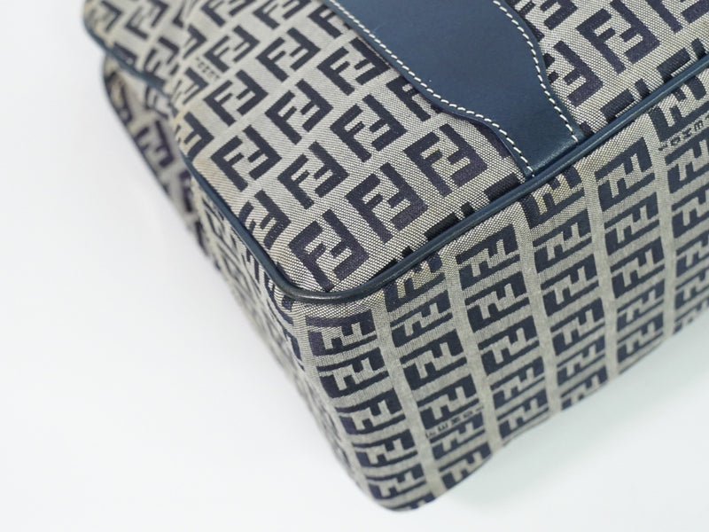 Fendi Vintage Shoulderbag Canvas Navy Bag