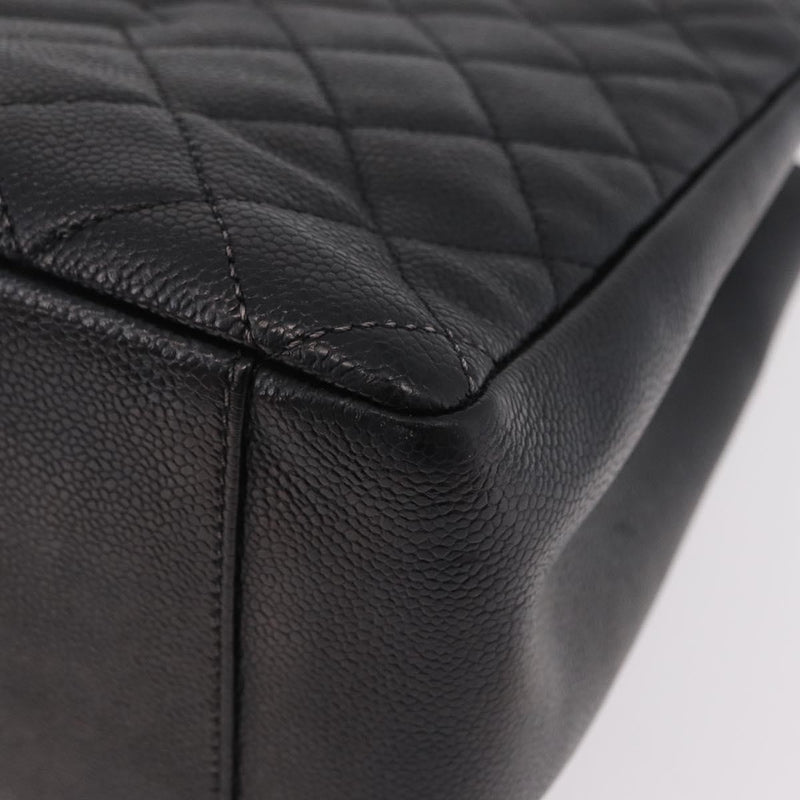 Chanel Grand Shopping Quilted Caviar Black Leather Bag