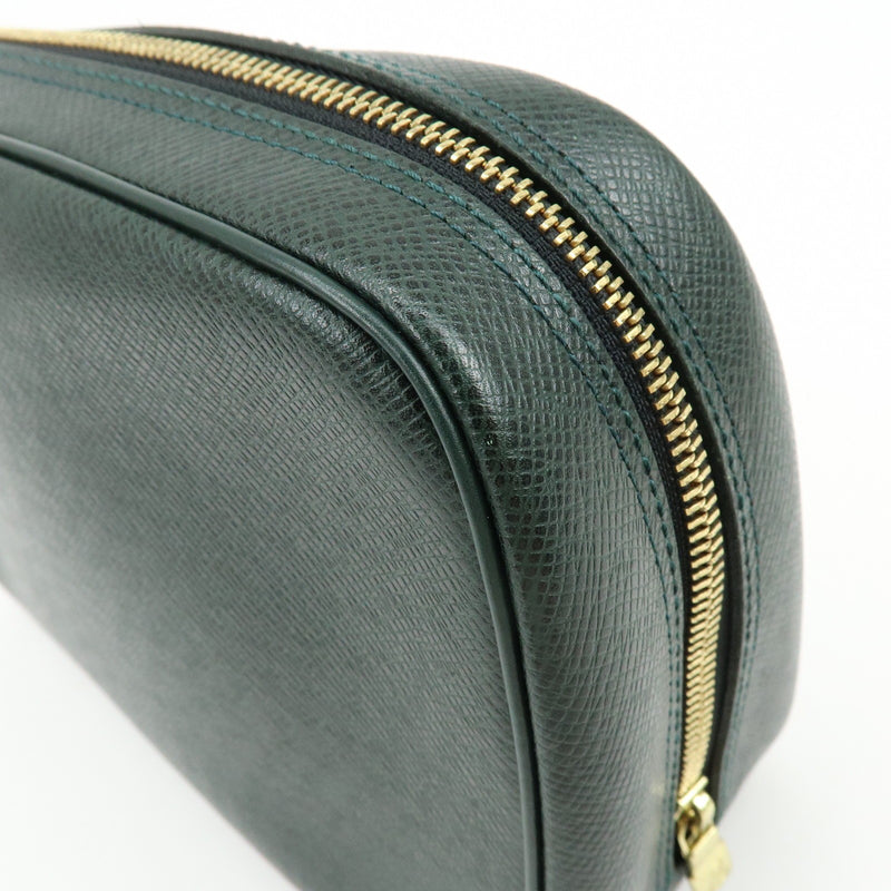 Louis Vuitton Toiletry Pouch Taiga Leather Green