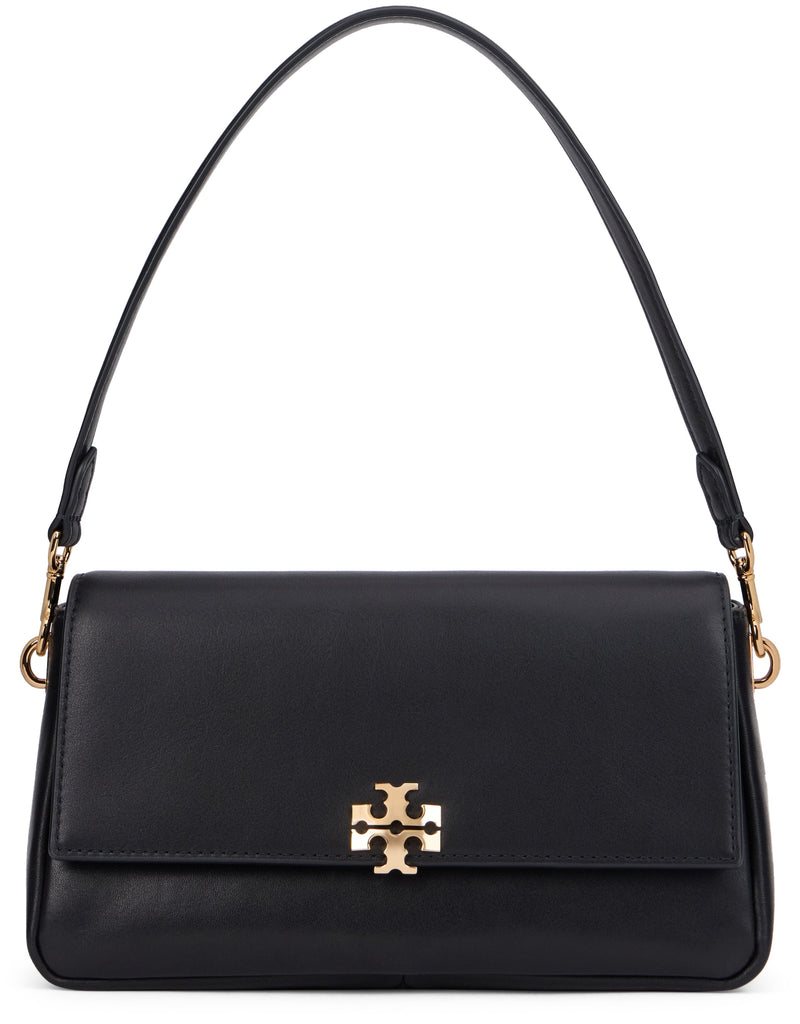 Tory Burch Charlie Shoulder Bag — Black Cow Hide