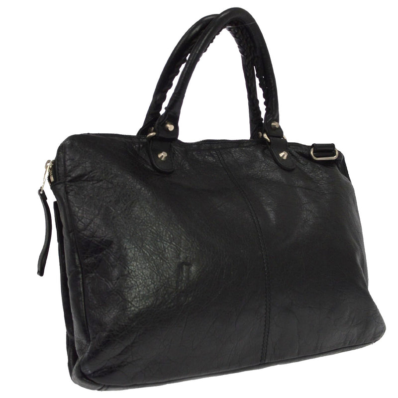 Balenciaga Mini Folder Leather Black Bag