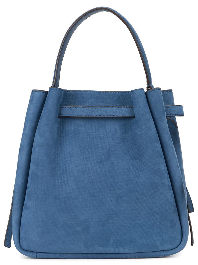 Tory Burch Nappa Leather Bucket Bag — Blue