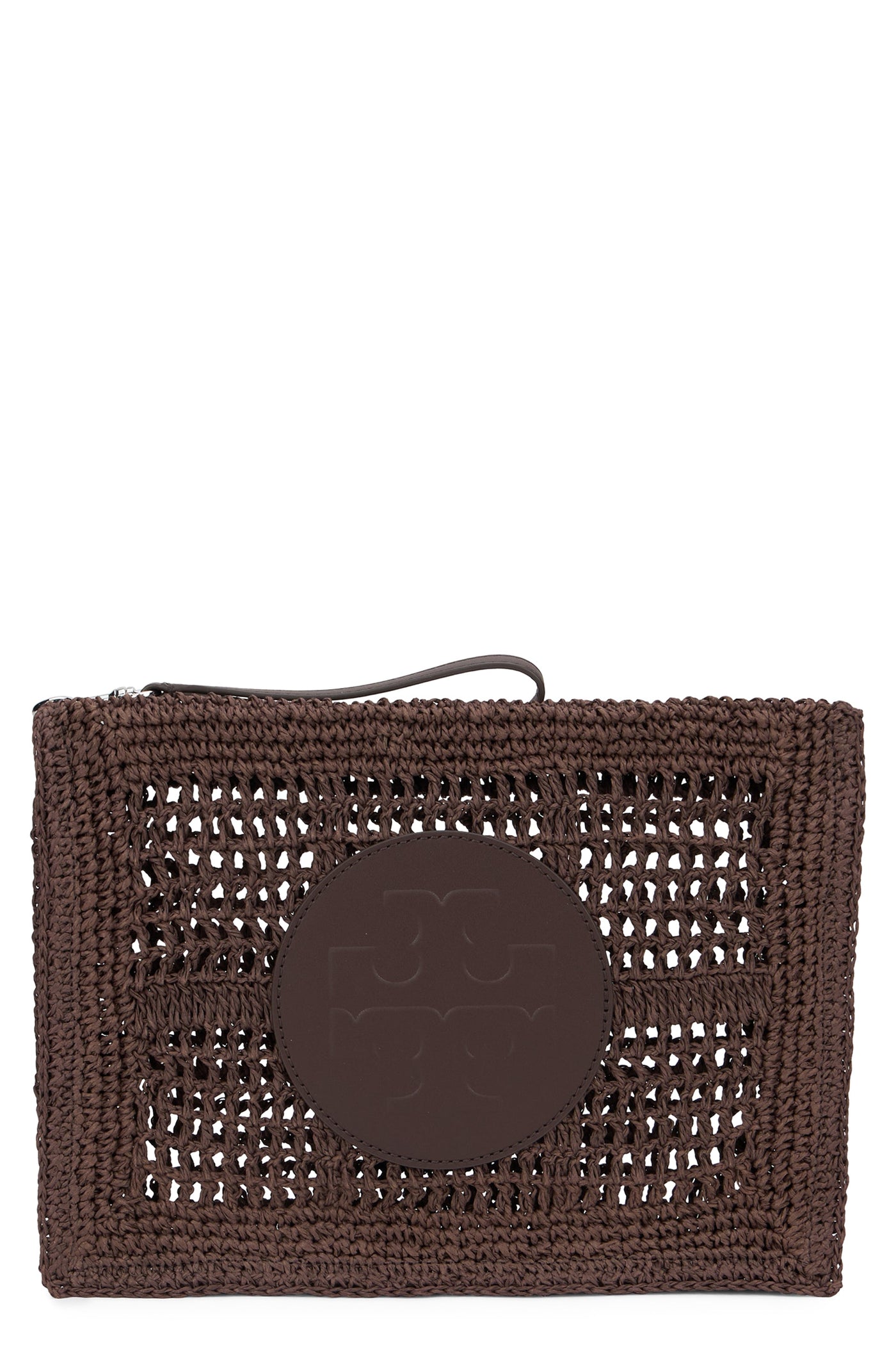 Tory Burch Ella Clutch — Brown Straw