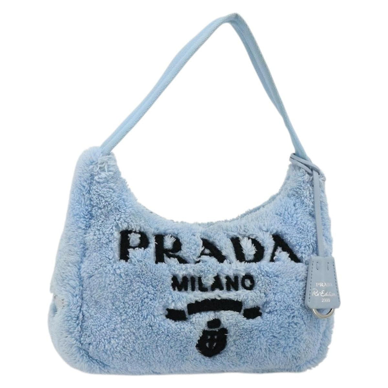 Prada Re-Edition 2000 Hobo Terry Cloth Blue