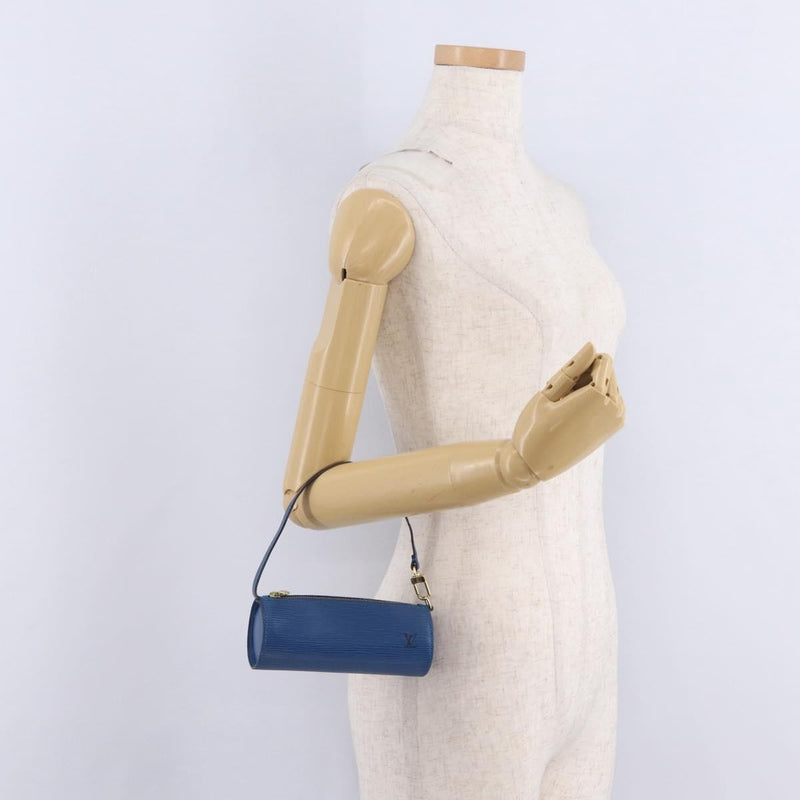 Louis Vuitton Soufflot Pochette Epi Leather Blue Bag