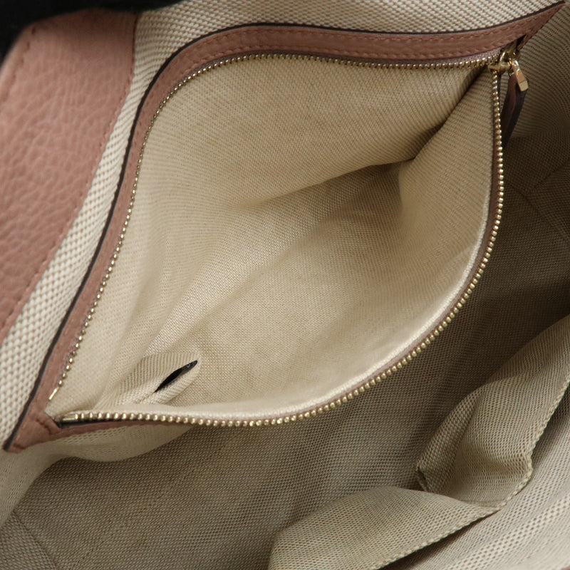 Gucci Soho Convertible Soft Top Handle Leather Pink Bag