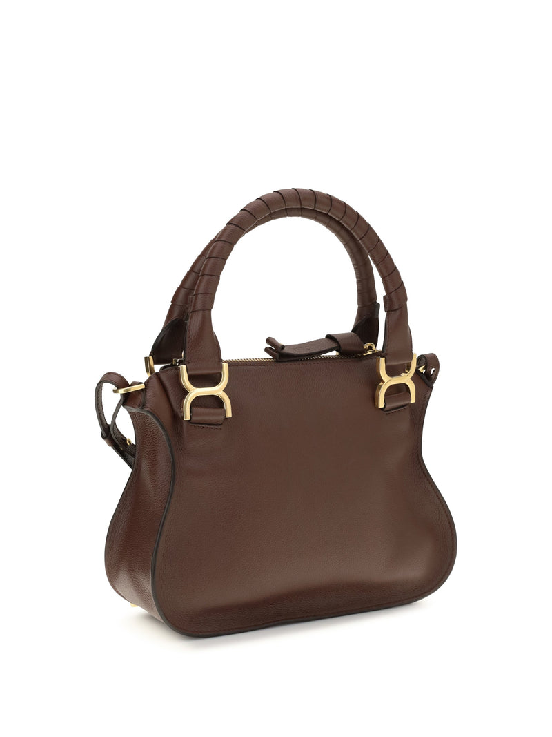 Chloé Marcie Shoulder Bag — Brown Calf Leather Bos Taurus