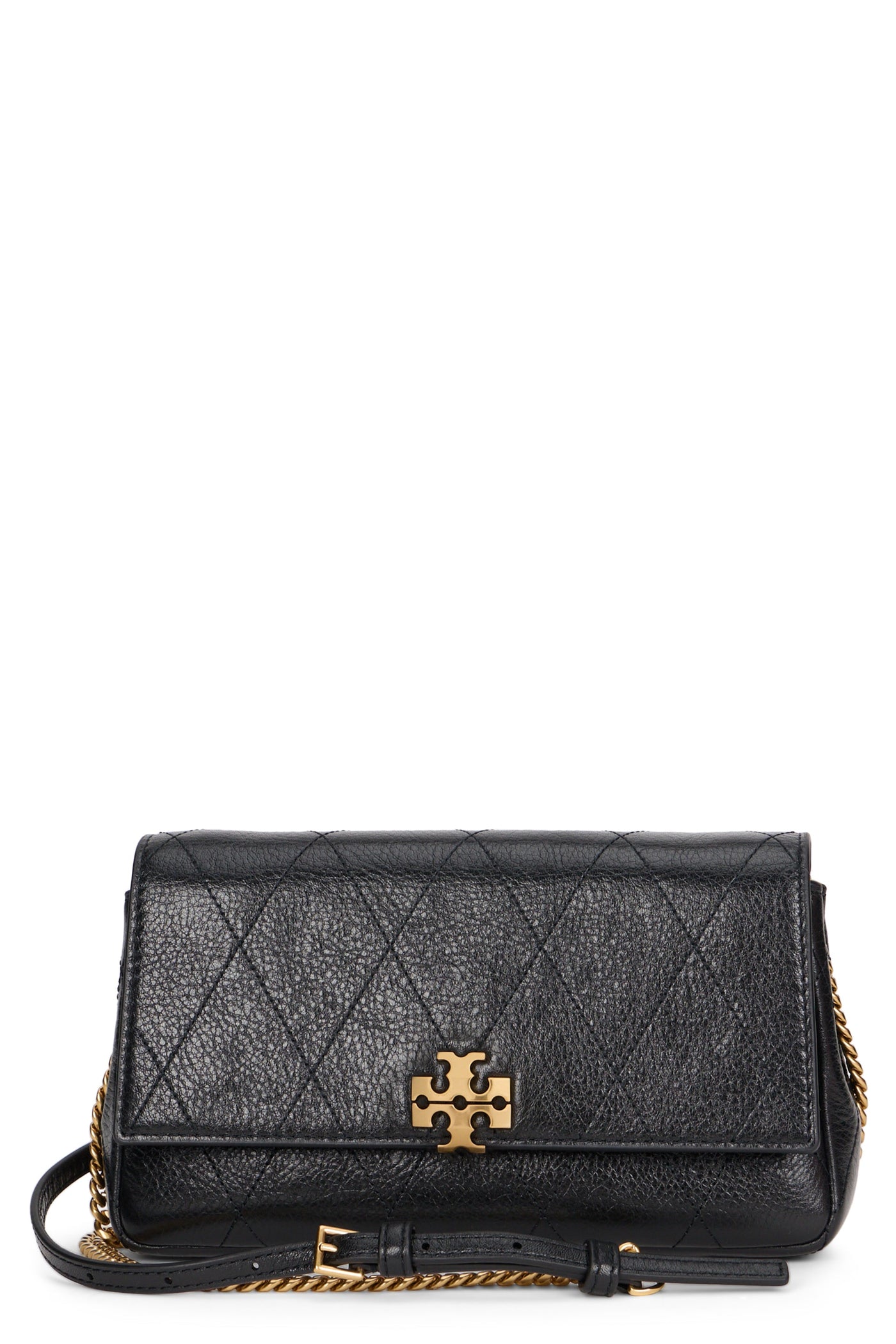 Tory Burch Charlie Shoulder Bag — Black Calfskin