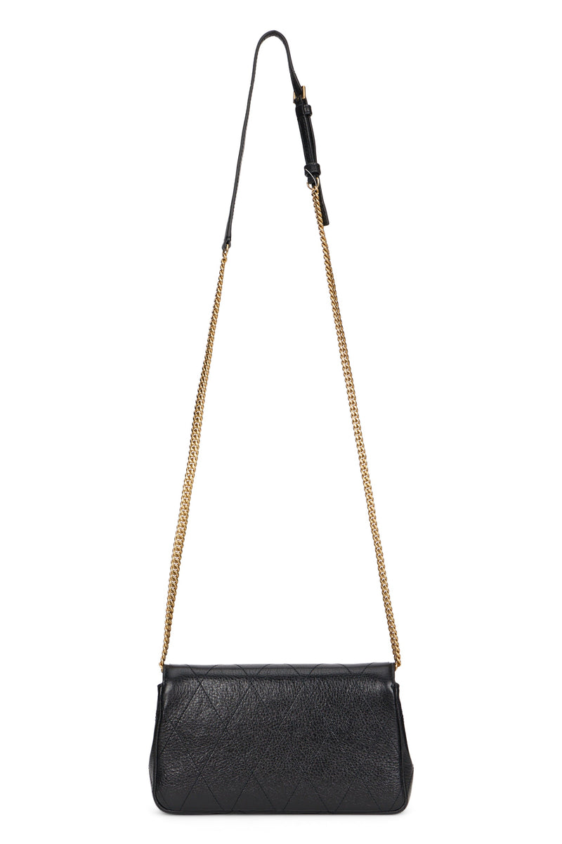 Tory Burch Charlie Shoulder Bag — Black Calfskin