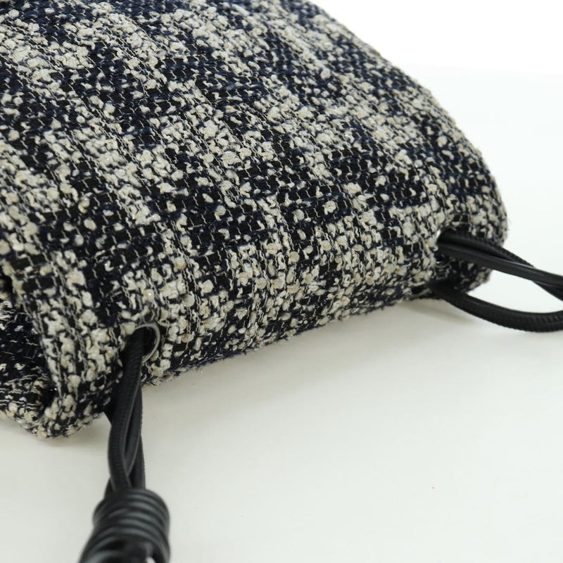 Chanel Camellia Messenger Tweed Black