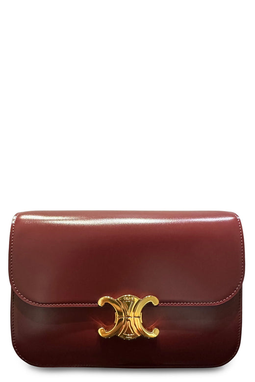 Celine Triomphe Classique Crossbody Bag — Red Calf