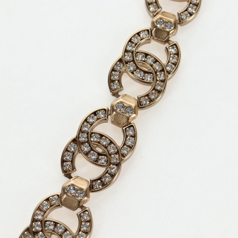 Chanel Cc Link Choker Metal With Crystals Gold Bijoux