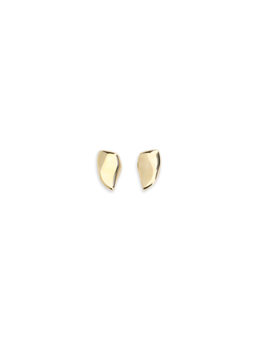 Bottega Veneta Geometric Gold-Finished Earrings — Gold Silver