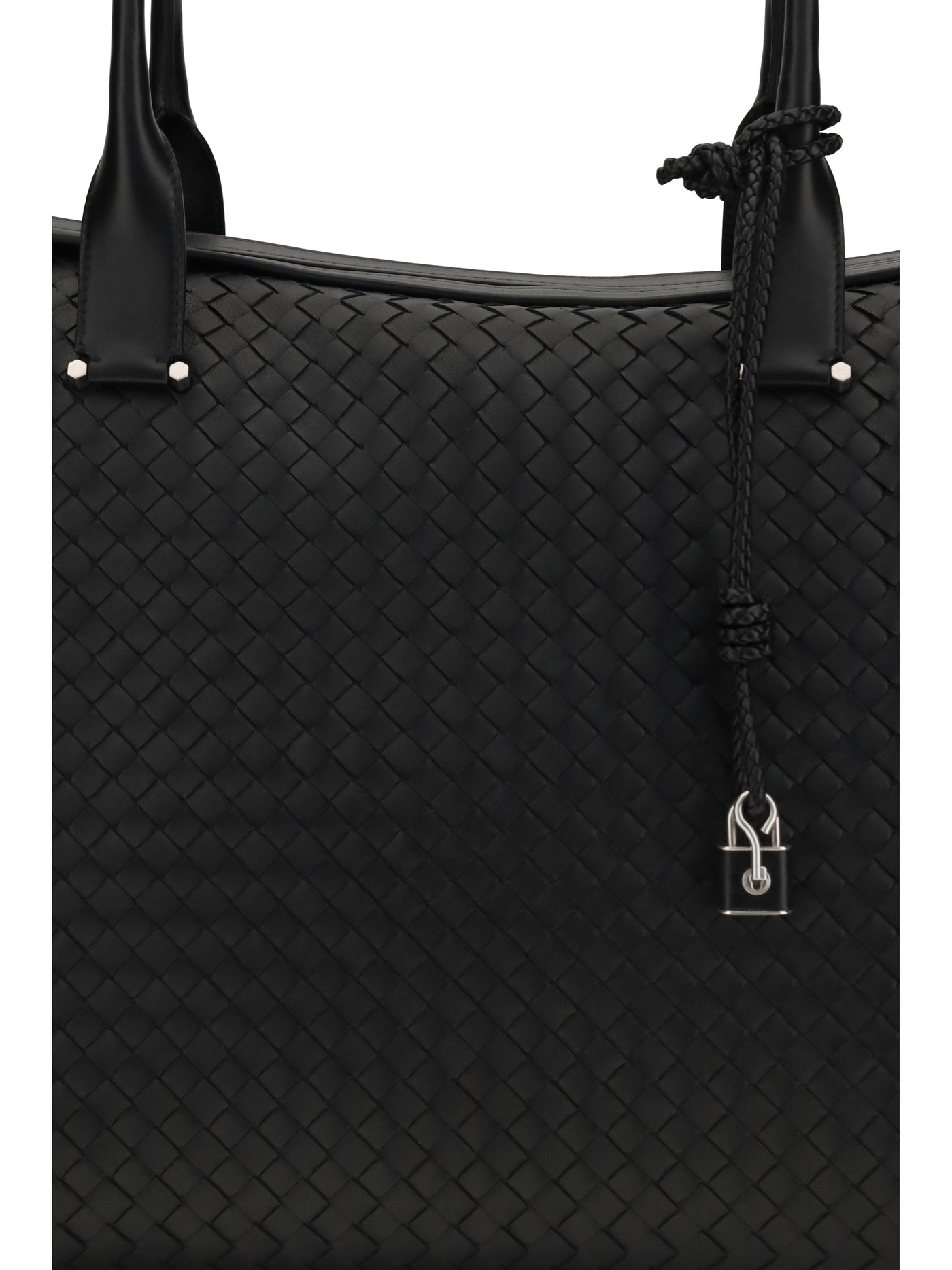 Bottega Veneta Duffels Shoulder Bag — Black Lamb Leather
