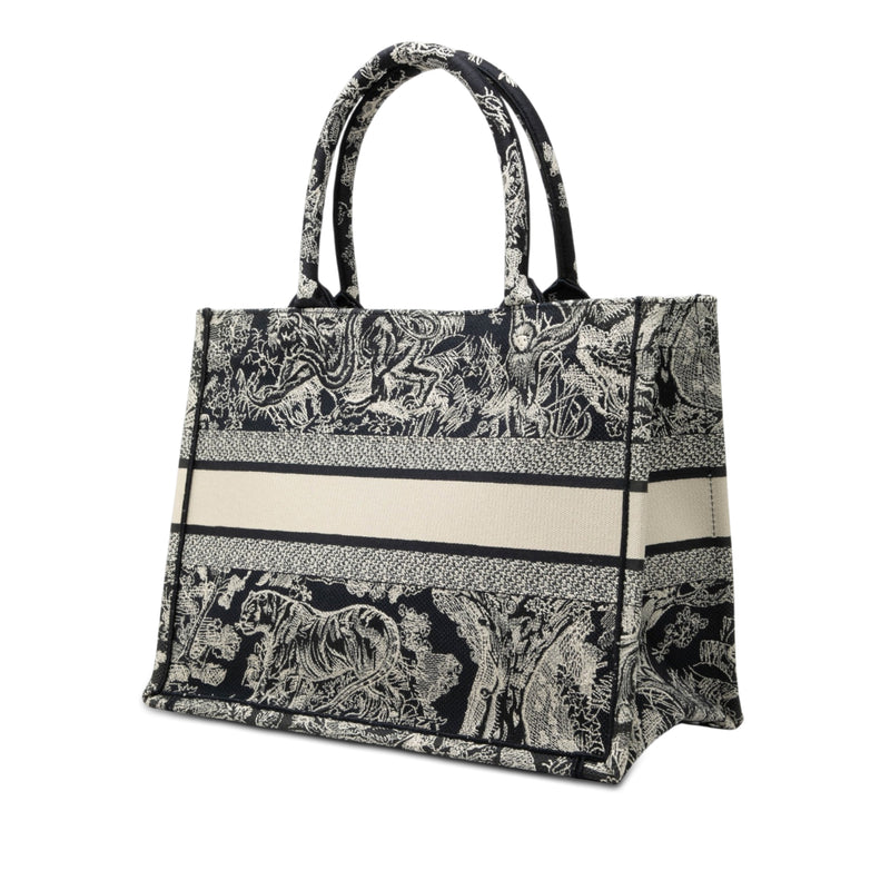 Medium Canvas Embroidered Dioriviera Toile De Jouy Book Tote - Image 2