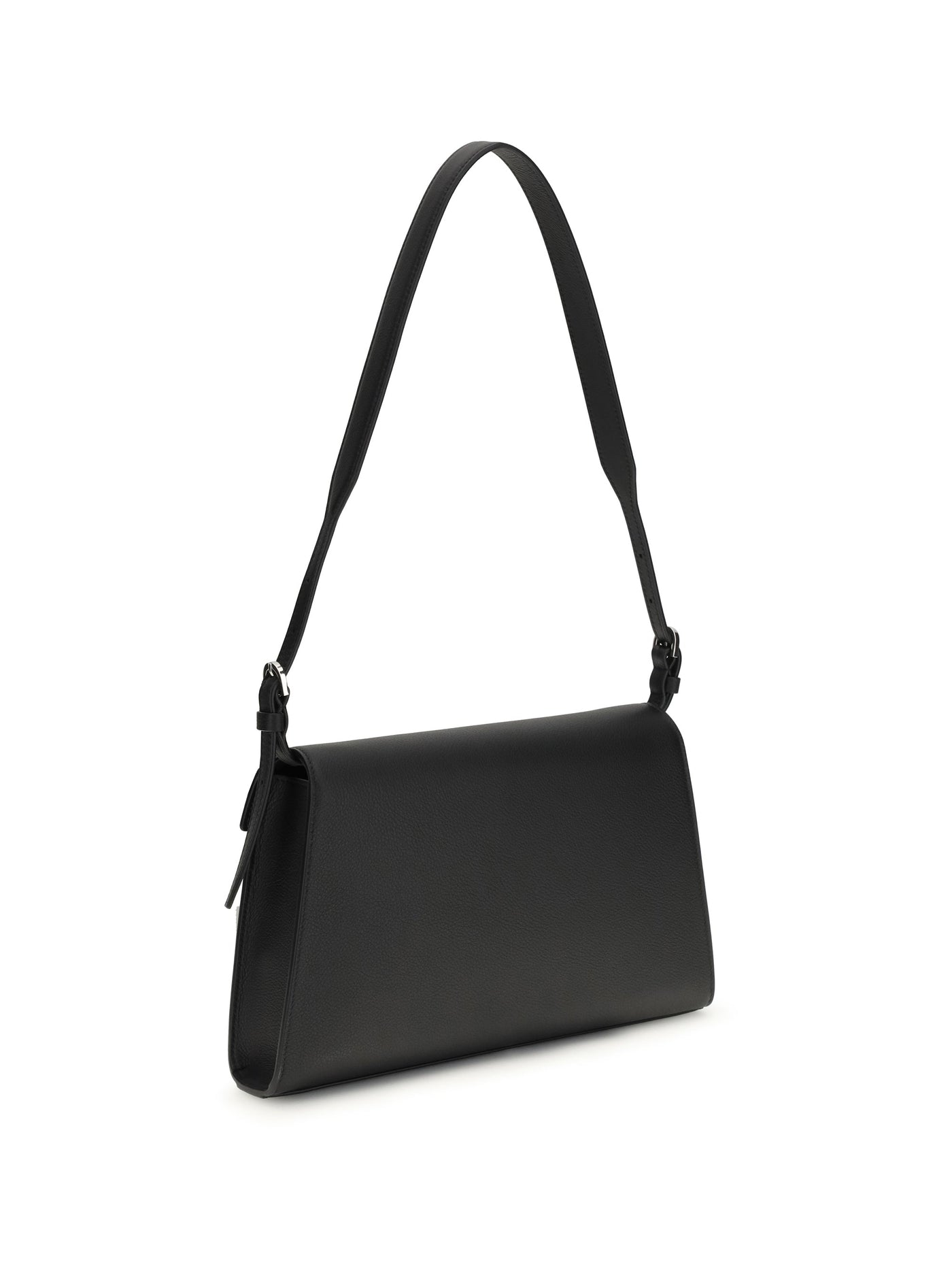 Savette Symmetry Shoulder Bag — Black Calf Leather