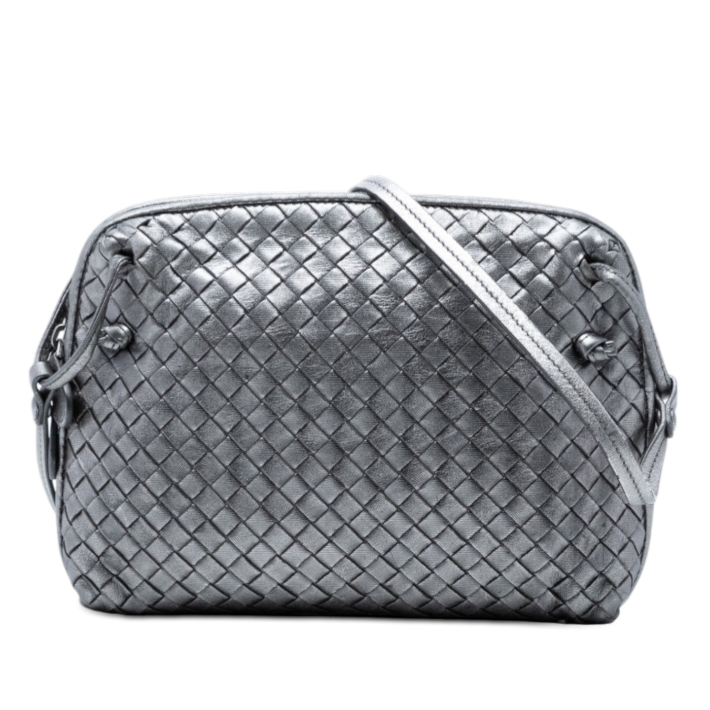 Metallic Nappa Intrecciato Nodini Crossbody - Image 1