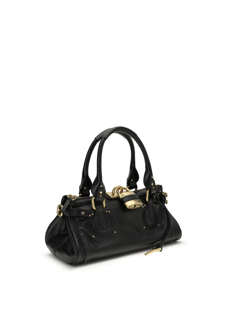 Chloé Paddington Shoulder Bag — Black Buffalo; Leather