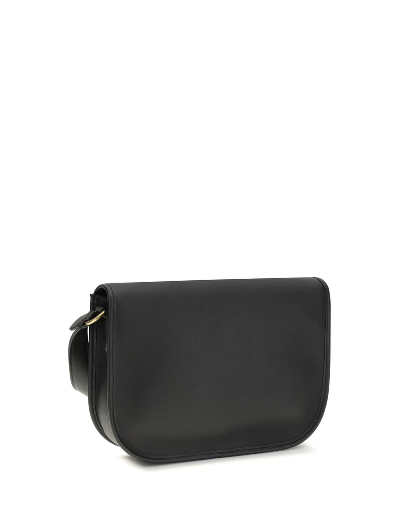Valentino Garavani Shoulder Bag — Black Calf Leather Bos Taurus