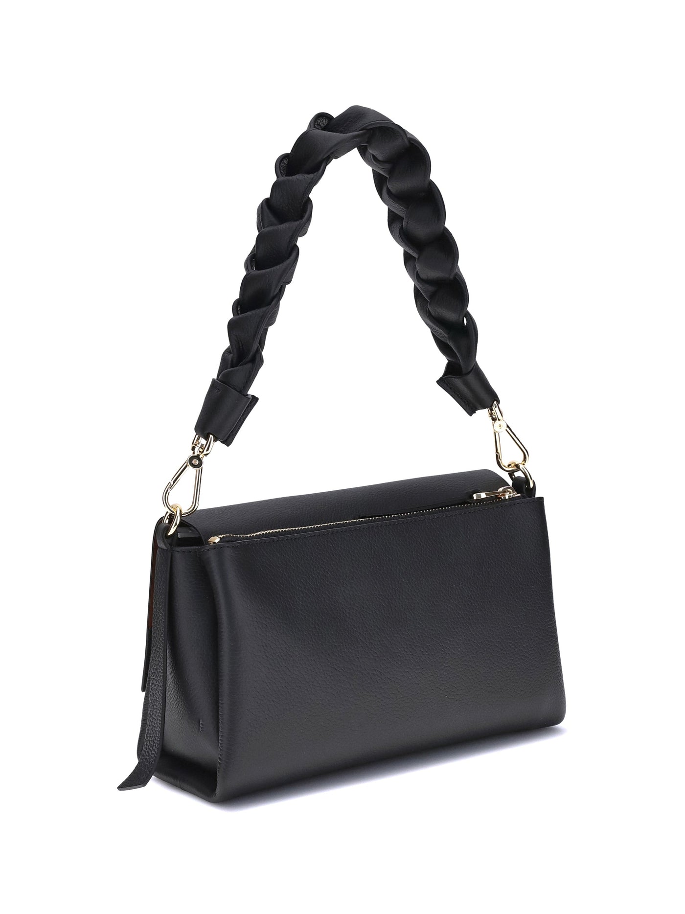 Coccinelle Boheme Shoulder Bag — Black Calf Leather (bos Taurus)