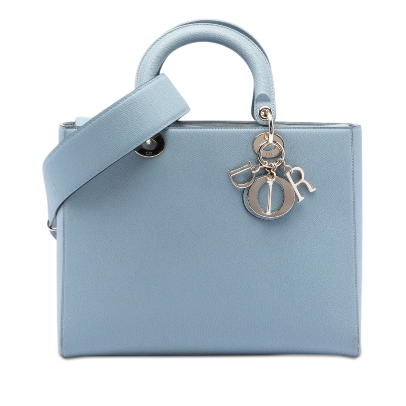 Large Grained Calfskin Lady Dior - Image 1