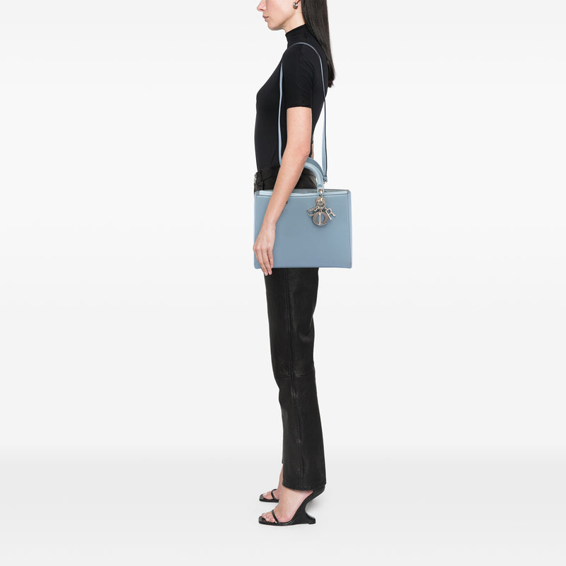Large Grained Calfskin Lady Dior - Image 7