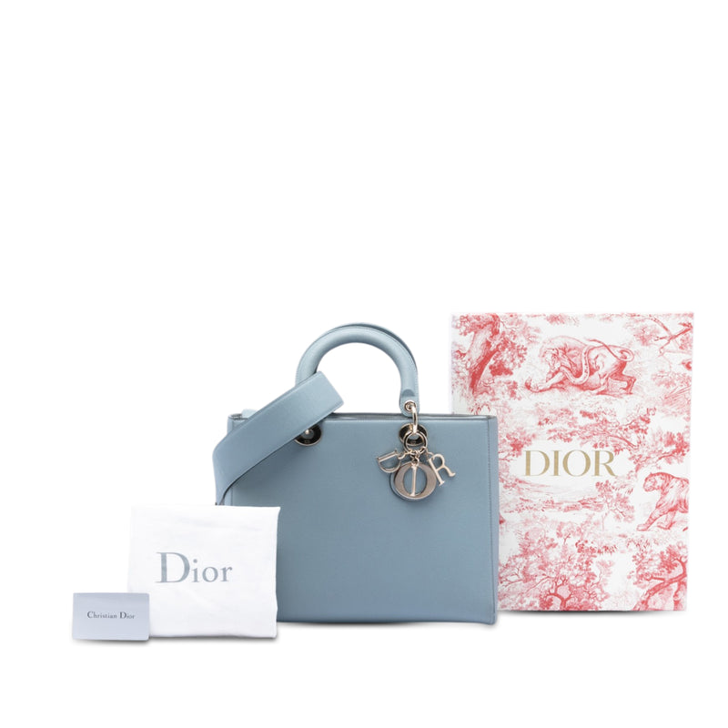 Large Grained Calfskin Lady Dior - Image 8