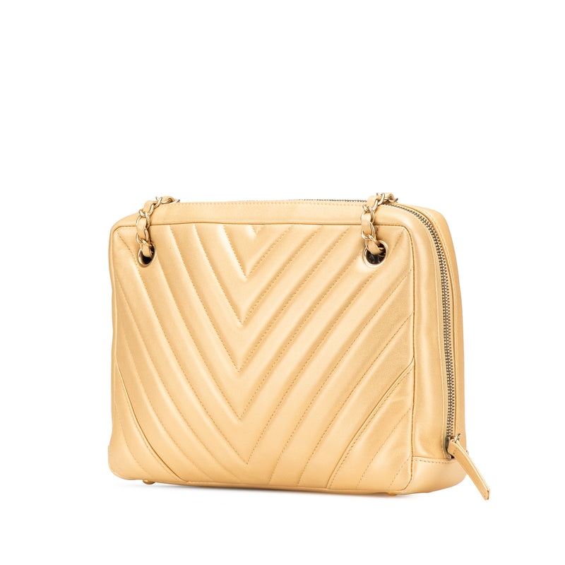 CC Chevron Lambskin Camera Shoulder Bag - Image 2